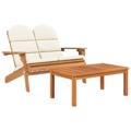 Conjunto Lounge de Jardim Adirondack 2pcs Acácia Maciça