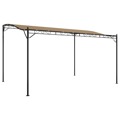 Toldo 4x3 M 180 G/m² Tecido e Aço Cinzento-acastanhado