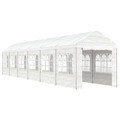 Gazebo com Telhado 13,38x2,28x2,69 M Polietileno Branco