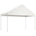 Gazebo com Telhado 15,61x4,08x3,22 M Polietileno Branco