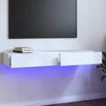 Móvel de Tv com Luzes LED 120x35x15,5 cm Branco