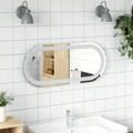 Espelho de Casa de Banho com Luzes LED Oval 70x30 cm