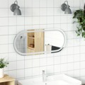 Espelho de Casa de Banho com Luzes LED Oval 90x40 cm