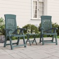 Cadeiras de Jardim Reclináveis 2 pcs Pp Verde