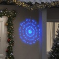 Iluminações Estrelares P/ Natal 140 Luzes LED 8 pcs 17 cm Azul