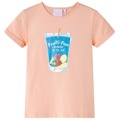 T-shirt de Criança com Estampa de Copo Laranja-claro 140