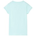 T-shirt de Criança Ciano-claro 128