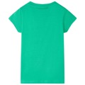 T-shirt para Criança com Estampa de Unicórnio Verde 104