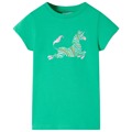 T-shirt para Criança com Estampa de Unicórnio Verde 116