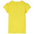 T-shirt de Criança com Estampa de Bicicleta Amarelo 116