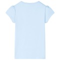T-shirt de Criança com Estampa de Bicicleta Azul-claro 128