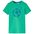 T-shirt para Criança com Estampa de Bola de Futebol Verde 128