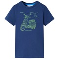 T-shirt de Criança com Estampa de Scooter Azul-escuro 116