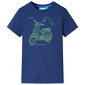 T-shirt de Criança com Estampa de Scooter Azul-escuro 128