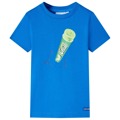 T-shirt Infantil com Estampa de Gelado Azul Brilhante 116