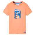 T-shirt de Manga Curta para Criança Laranja Néon 116