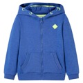 Sweatshirt para Criança com Capuz e Fecho Azul Mesclado 116