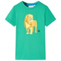 T-shirt para Criança com Estampa de Leão Verde 116
