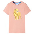 T-shirt para Criança com Estampa de Leão Laranja-claro 128