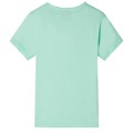 T-shirt Manga Curta para Criança Verde-claro 104