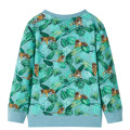 Sweatshirt para Criança Estampa Floral/tigre Verde-claro Mesclado 116