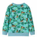 Sweatshirt para Criança Estampa Floral/tigre Verde-claro Mesclado 128