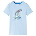 T-shirt para Criança com Estampa de Dinossauro Azul-claro 92