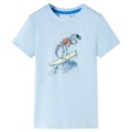 T-shirt para Criança com Estampa de Dinossauro Azul-claro 116