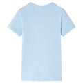 T-shirt para Criança com Estampa de Dinossauro Azul-claro 140