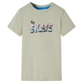 T-shirt Infantil Estampa de Skate Caqui-claro 92