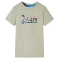 T-shirt Infantil Estampa de Skate Caqui-claro 140