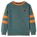 Sweatshirt para Criança C/ Estampa Motociclo Verde-escuro Mesclado 140