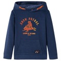 Sweatshirt para Criança com Capuz Azul-marinho Mesclado e Laranja 104