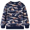 Sweatshirt para Criança C/ Estampa de Urso Azul-marinho 128