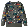 Sweatshirt para Criança C/ Estampa de Carro de Corrida Cor Caqui 116