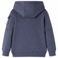 Sweatshirt para Criança com Capuz e Fecho Azul-escuro Mesclado 140