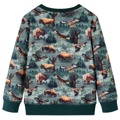 Sweatshirt para Criança C/ Estampa de Bisonte e águia Verde-escuro 104