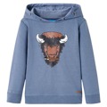 Sweatshirt para Criança com Capuz Azul Mesclado 140