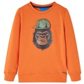 Sweatshirt para Criança C/ Estampa de Gorila Laranja-escuro 104