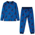 Pijama Manga Comprida Criança Estampa Urso/bicicleta Azul-petróleo 116