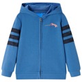 Sweatshirt com Capuz e Fecho Estampa de Skate Azul 104