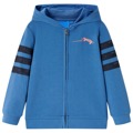 Sweatshirt com Capuz, Fecho e Estampa de Skate Azul 140