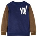 Sweatshirt para Criança com Design de Retalhos Azul-marinho Escuro 92