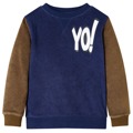 Sweatshirt para Criança com Design de Retalhos Azul-marinho Escuro 128