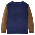 Sweatshirt para Criança com Design de Retalhos Azul-marinho Escuro 140
