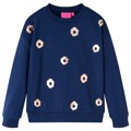 Sweatshirt para Criança com Estampa de Flores Azul-marinho 104