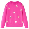 Sweatshirt para Criança com Estampa de Flores Rosa-escuro 104