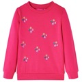 Sweatshirt para Criança com Estampa de Flores Rosa-brilhante 116