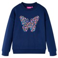 Sweatshirt para Criança C/ Estampa de Borboleta Azul-marinho 116