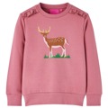 Sweatshirt para Criança Estampa de Veado Cor Framboesa 104